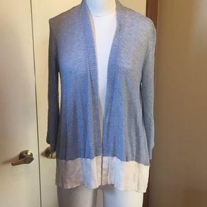 Splendid Size S Blue and White Striped Cardigan